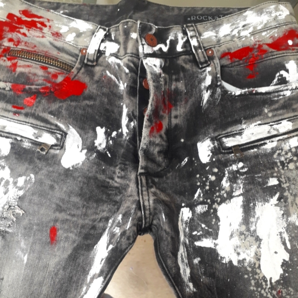 Rockstar Jeans with Splatter